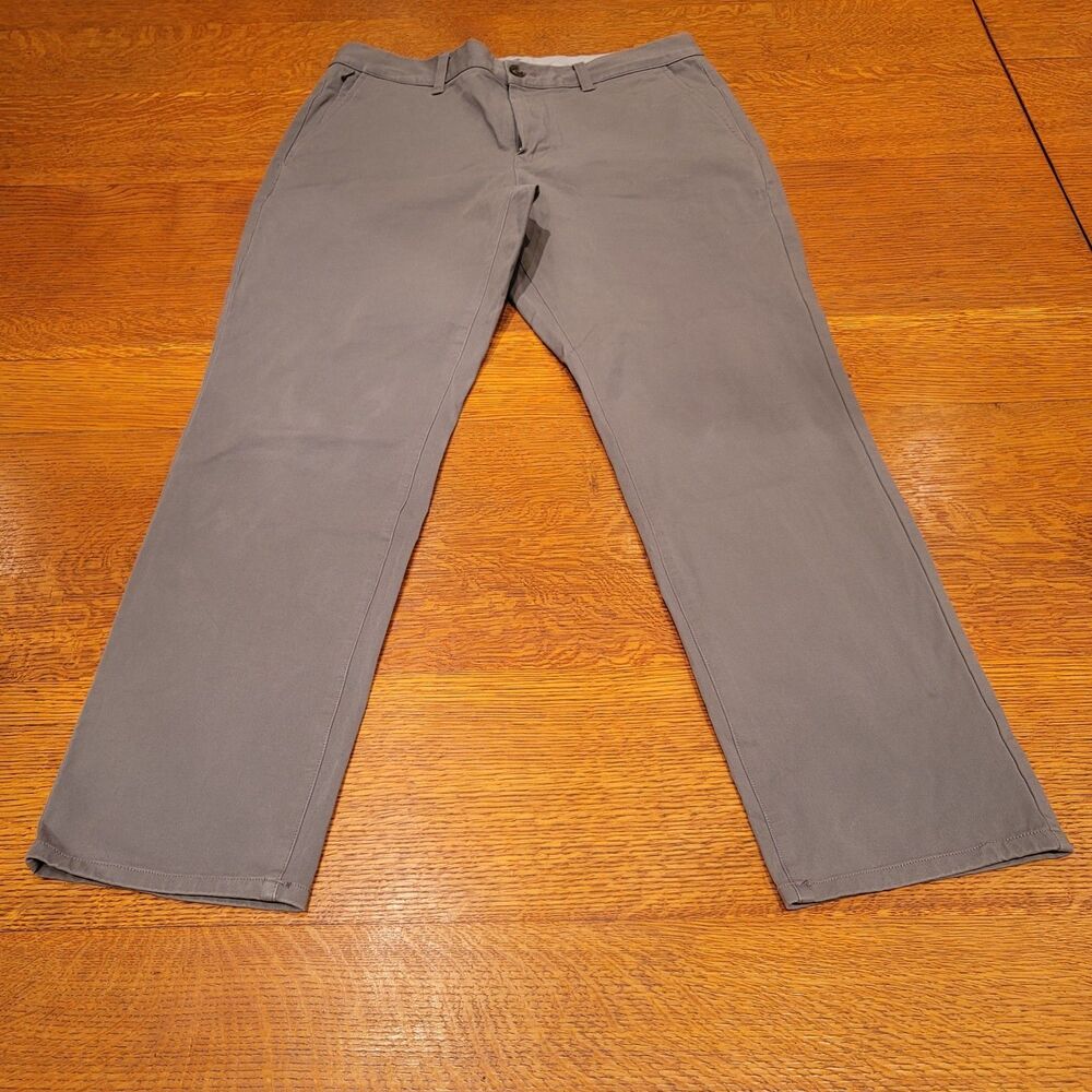 Bonobos Slim Chino 2.0 Pants Gray 32x28 Elastane 4-way Stretch